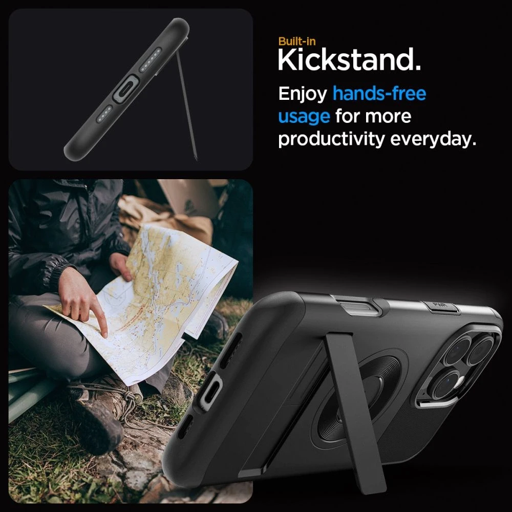 Spigen Slim Armor Mag MagSafe - dėklas skirtas Apple iPhone 16 Pro Max Juodas