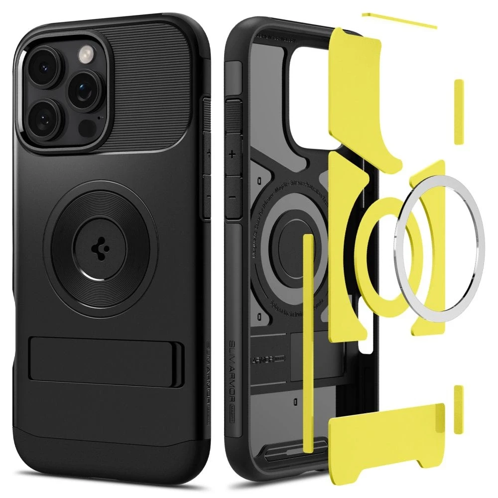 Spigen Slim Armor Mag MagSafe - dėklas skirtas Apple iPhone 16 Pro Max Juodas