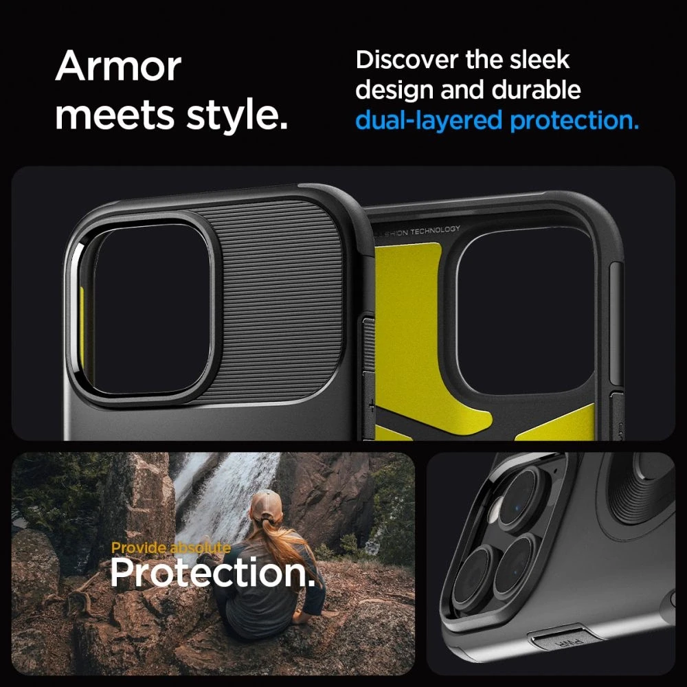 Spigen Slim Armor Mag MagSafe - dėklas skirtas Apple iPhone 16 Pro Max Juodas