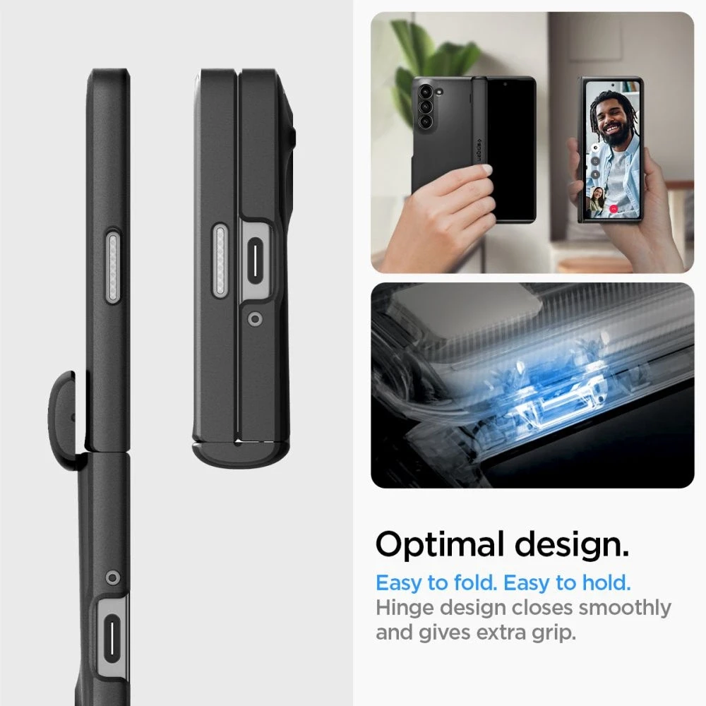 Spigen Slim Armor Pro – dėklas skirtas Samsung Galaxy Z Fold 6 Juodas
