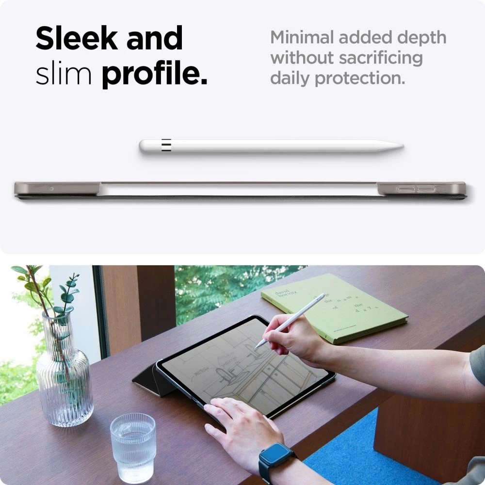 Spigen Smart Fold, juodos spalvos – Apple iPad Pro 11″ 2024