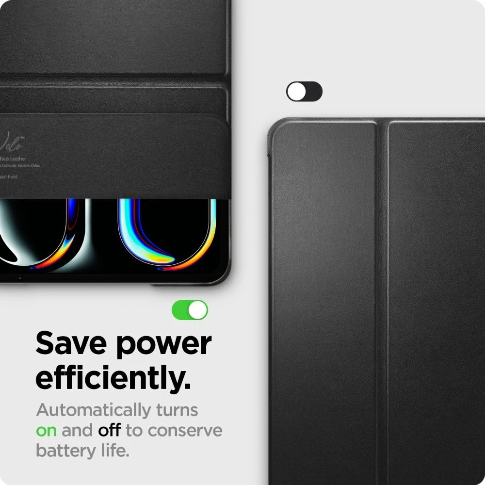 Spigen Smart Fold iPad Pro 13" 2024 dėklas – juodos spalvos