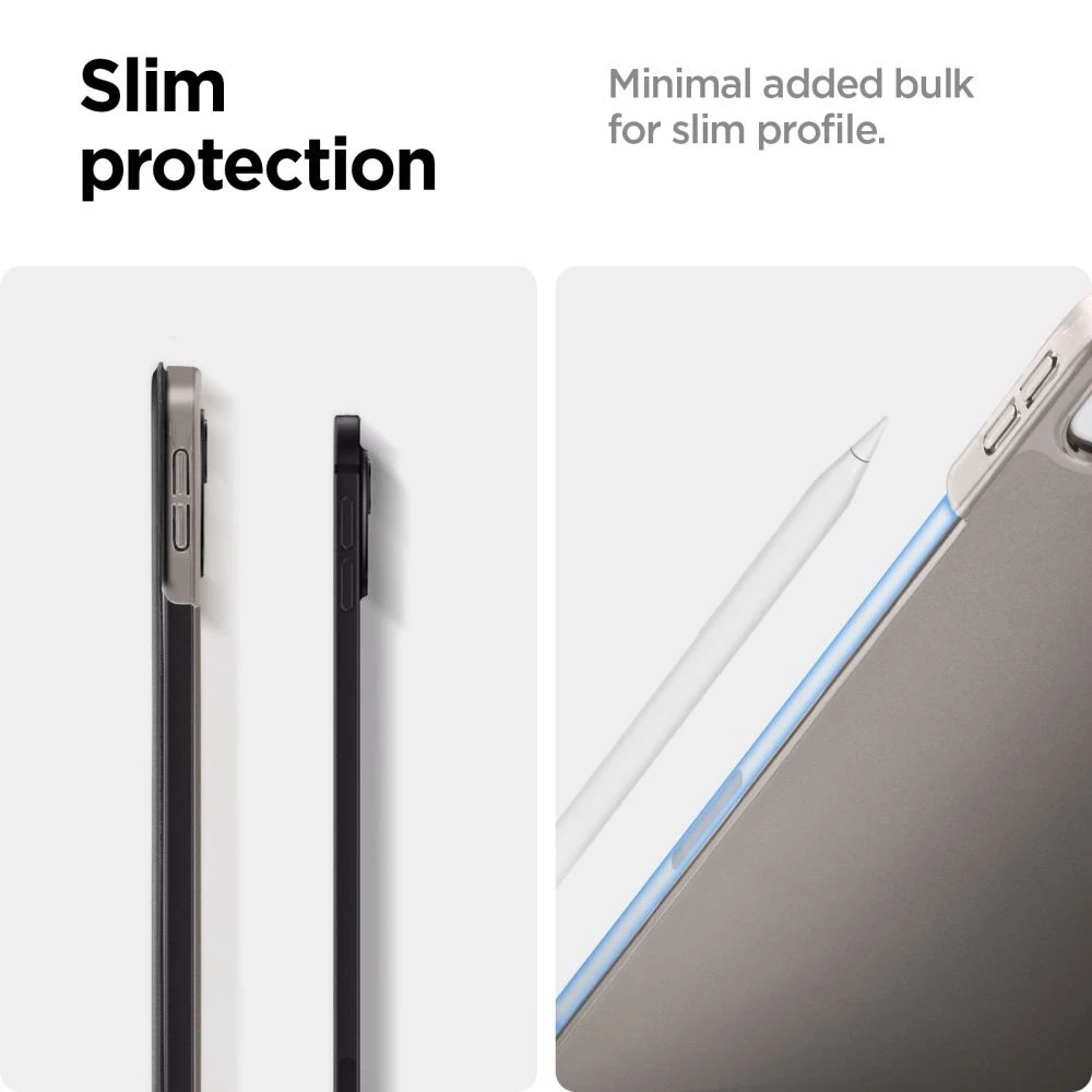 Spigen Smart Fold iPad Pro 13" 2024 dėklas – juodos spalvos