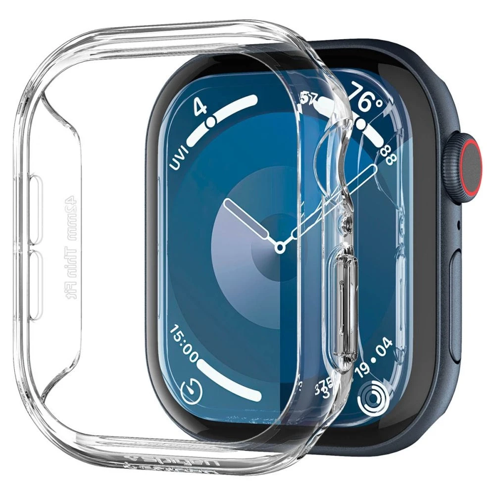 Dėklas „Spigen Thin Fit“, krištolo skaidrumo – „Apple Watch 11/10“ 42 mm