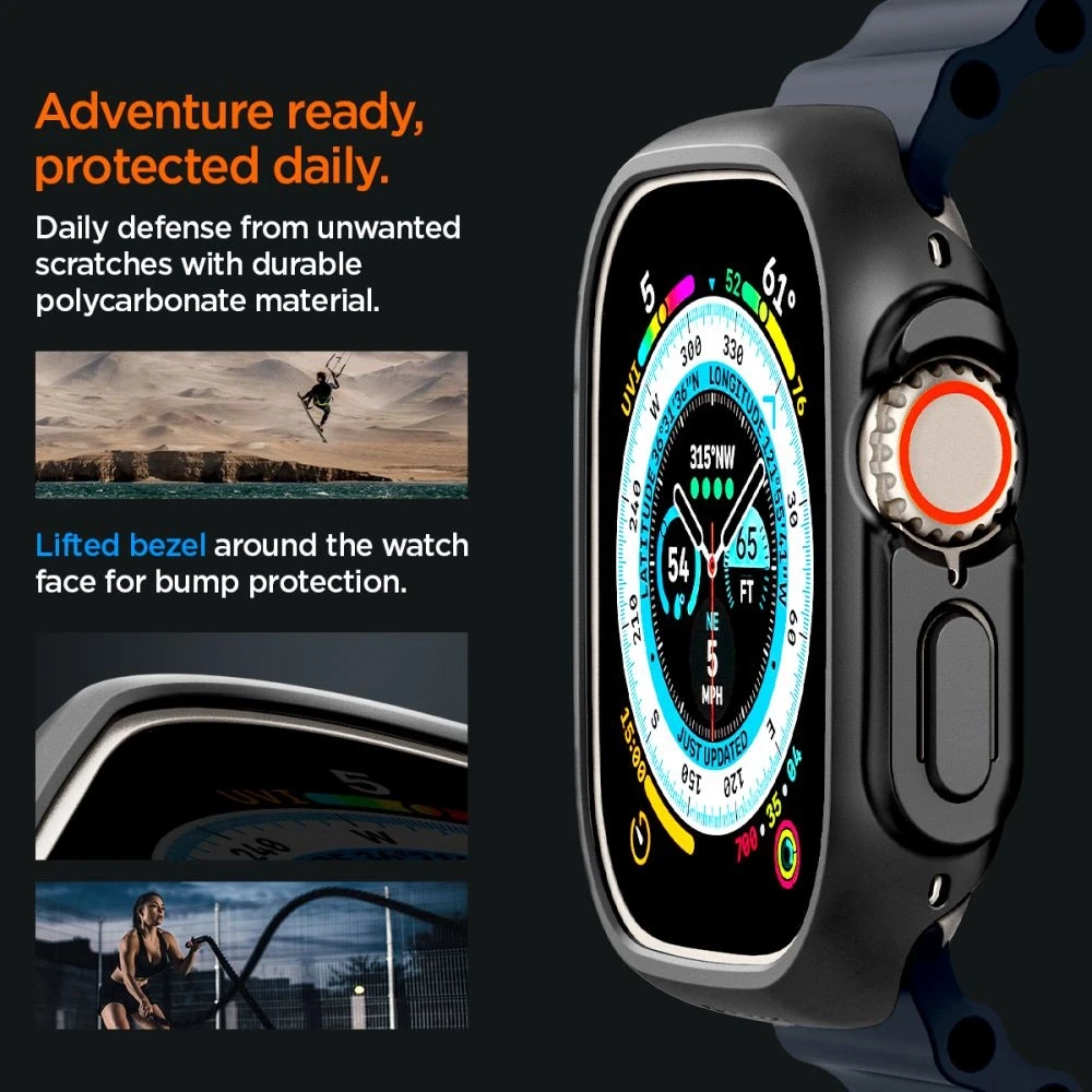 Spigen Thin Fit Apple Watch Ultra 49mm juoda/juodas ACS05458 | Spigen