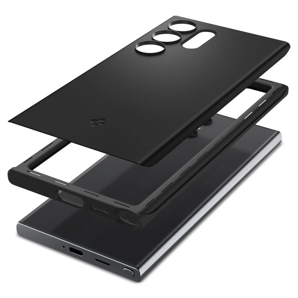 Spigen Thin Fit – dėklas skirtas Samsung Galaxy S24 Ultra Juodas