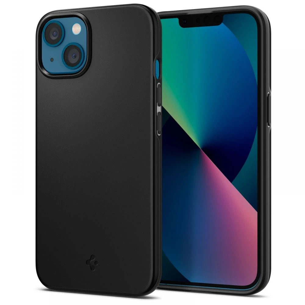Dėklas Spigen Thin Fit – Apple iPhone 13 Case Juodas