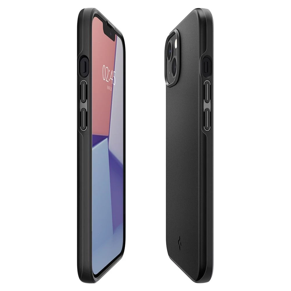 Dėklas Spigen Thin Fit – Apple iPhone 13 Case Juodas