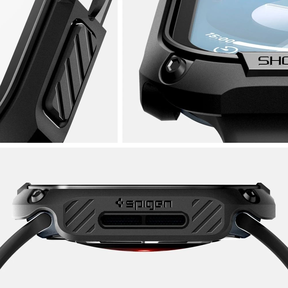 „Spigen Tough Armor“ dėklas, skirtas „Apple Watch 10“ (46 mm) (juodas)