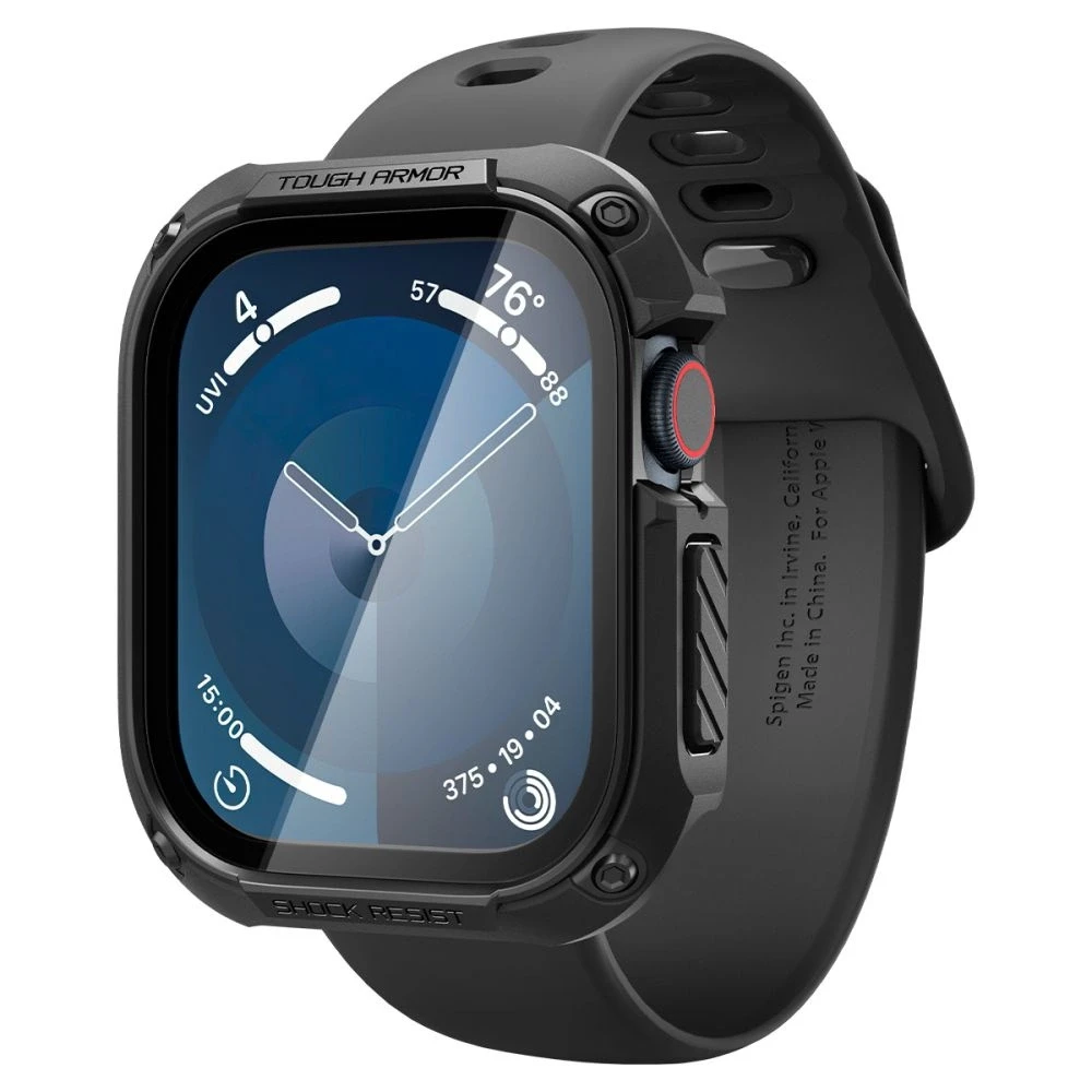 „Spigen Tough Armor“ dėklas, skirtas „Apple Watch 10“ (46 mm) (juodas)