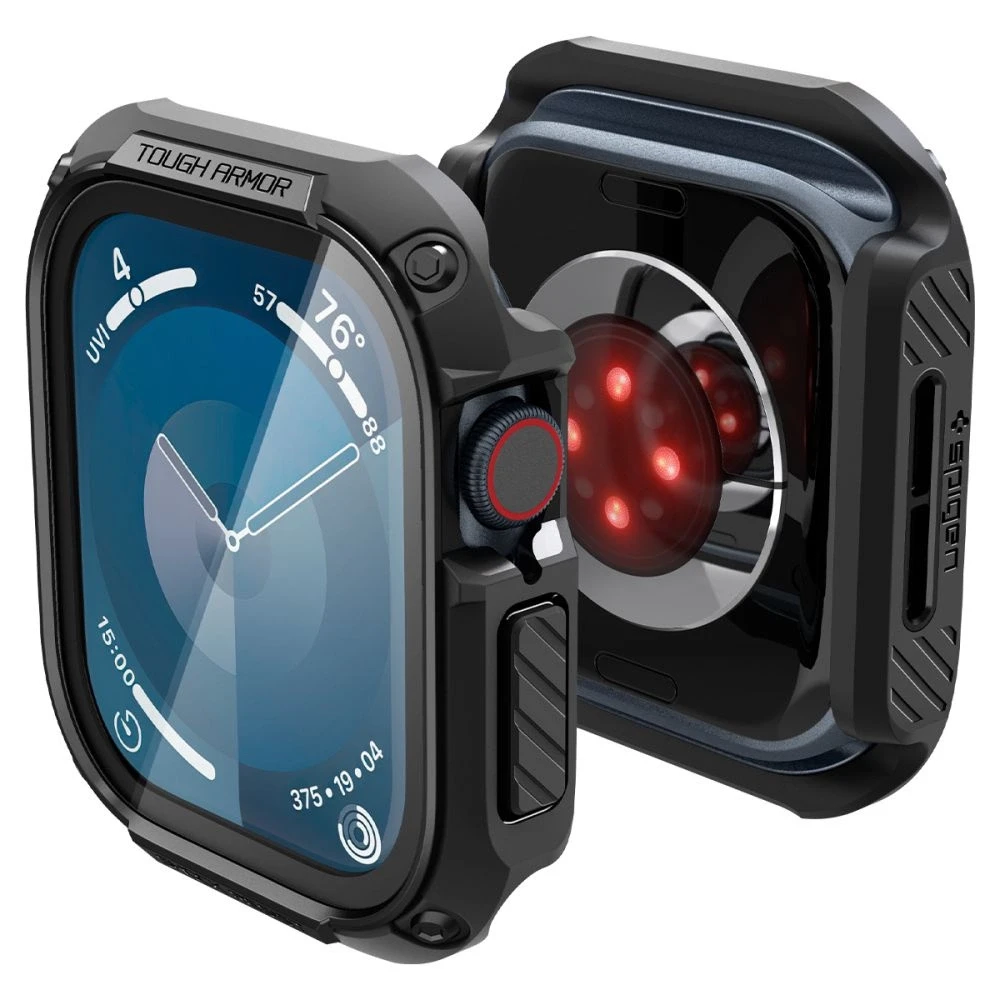 „Spigen Tough Armor“ dėklas, skirtas „Apple Watch 10“ (46 mm) (juodas)