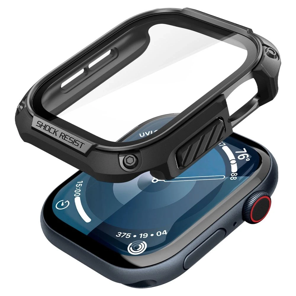 „Spigen Tough Armor“ dėklas, skirtas „Apple Watch 10“ (46 mm) (juodas)