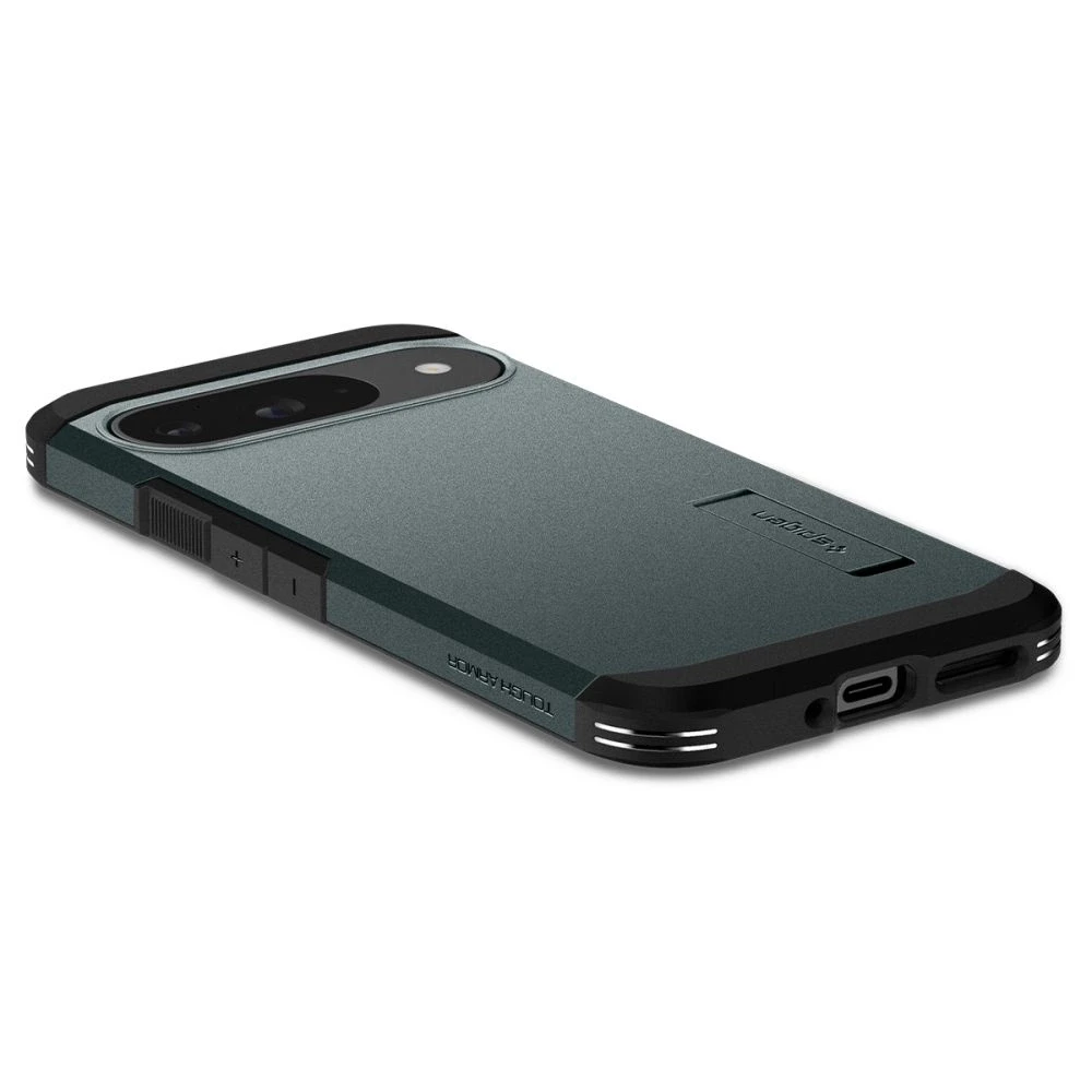 Spigen Tough Armor – dėklas skirtas Google Pixel 9 / 9 Pro Abyss Žalias