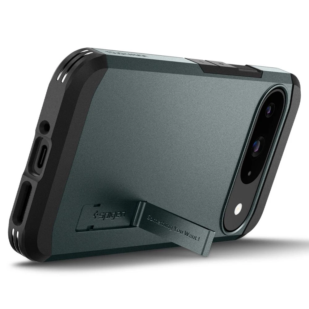 Spigen Tough Armor – dėklas skirtas Google Pixel 9 / 9 Pro Abyss Žalias