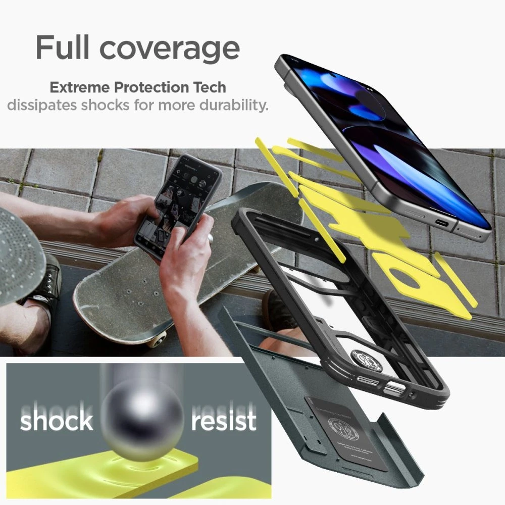 Spigen Tough Armor – dėklas skirtas Google Pixel 9 / 9 Pro Abyss Žalias