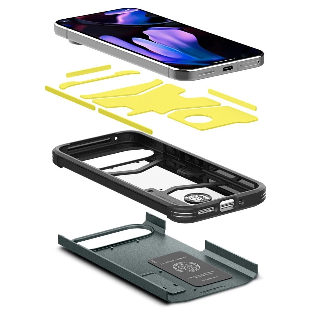Spigen Tough Armor – dėklas skirtas Google Pixel 9 / 9 Pro Abyss Žalias