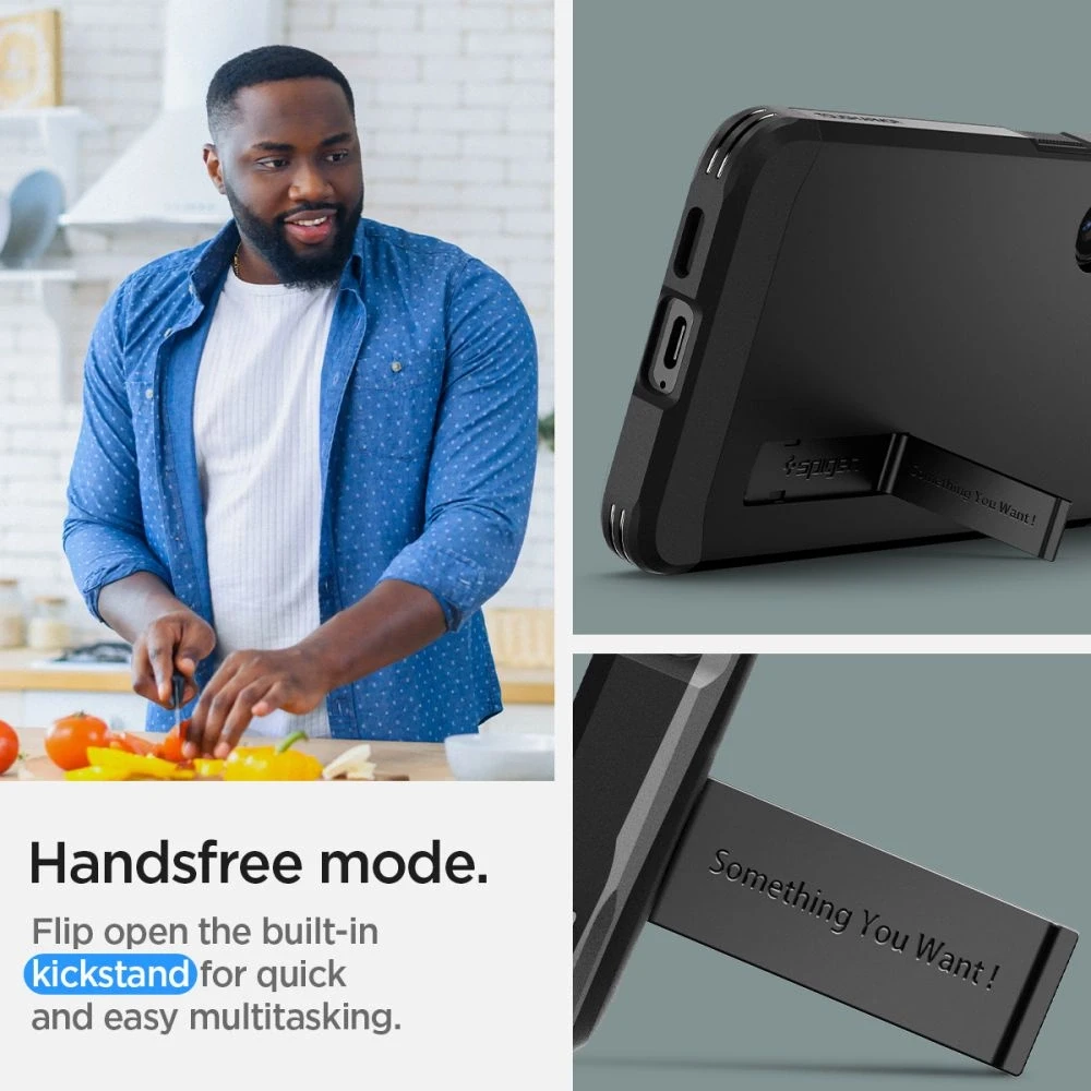 Samsung Galaxy S24 Plus Spigen Tough Armor dėklas telefonui juodos spalvos