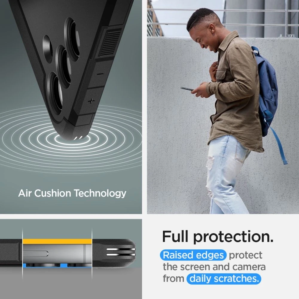 Samsung Galaxy S24 Plus Spigen Tough Armor dėklas telefonui juodos spalvos