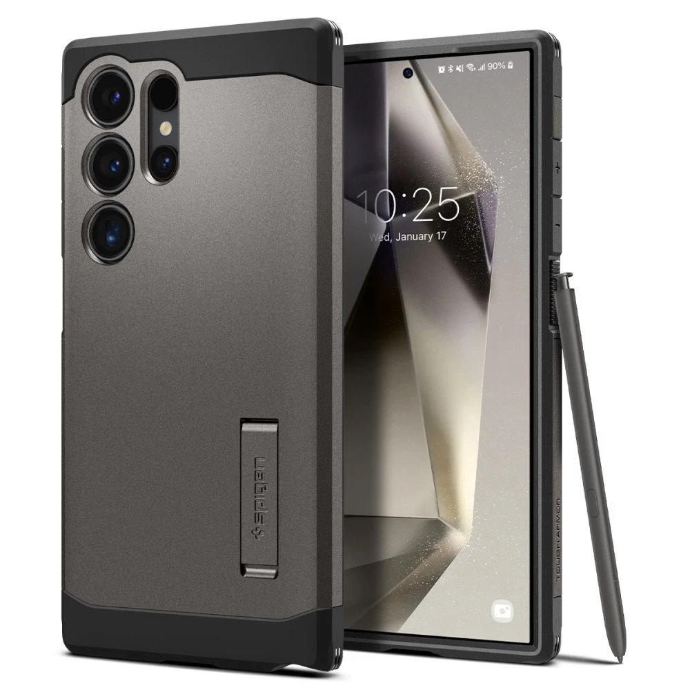 Spigen Tough Armor – dėklas skirtas Samsung Galaxy S24 Ultra Gunmetal
