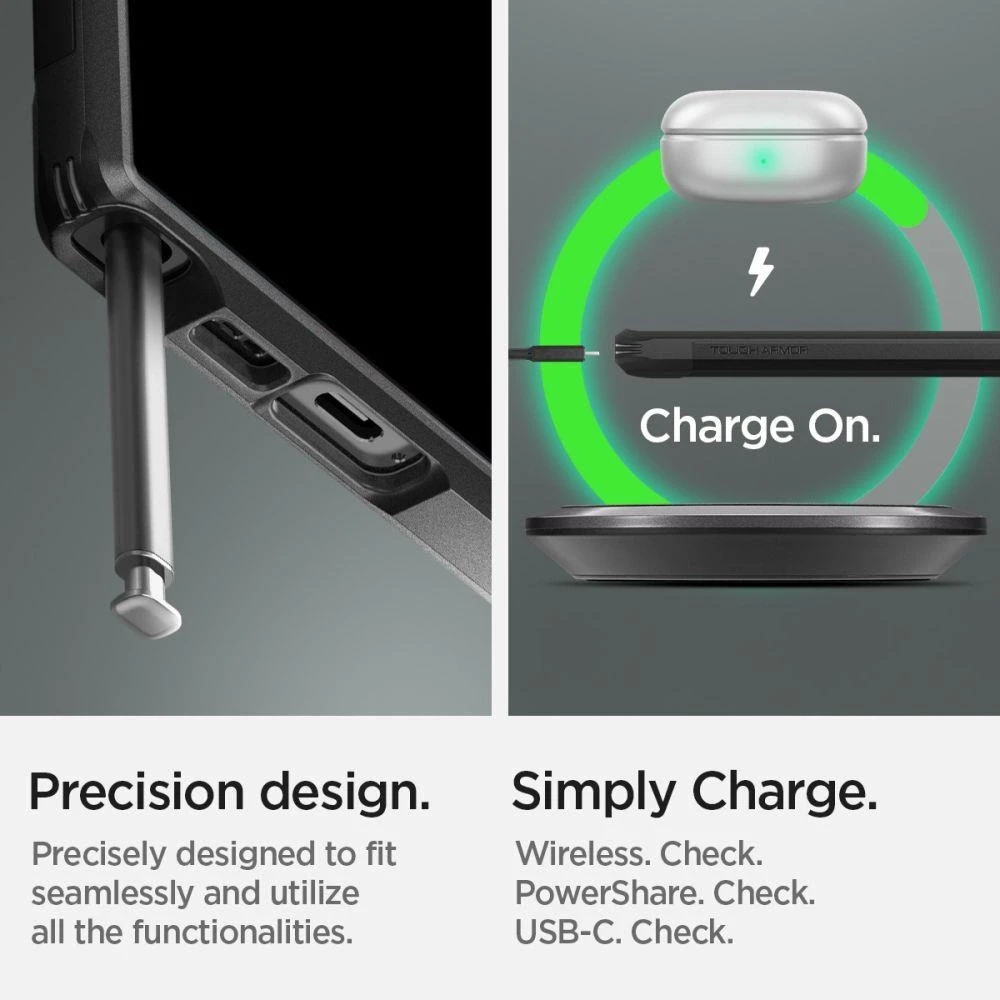 Spigen Tough Armor dėklas skirtas Samsung Galaxy S23 Ultra, spalva - Juoda