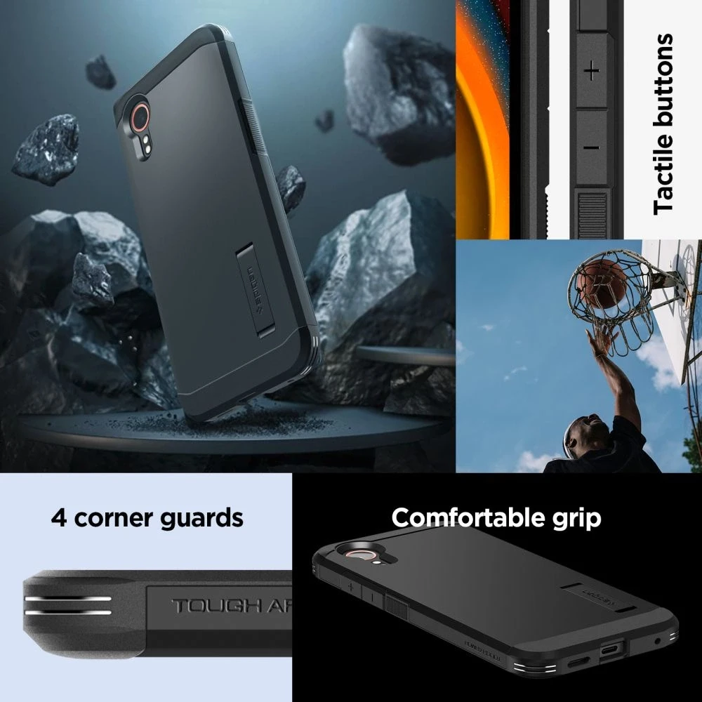 Samsung Galaxy XCover 7 Spigen Tough Armor dėklas telefonui juodos spalvos