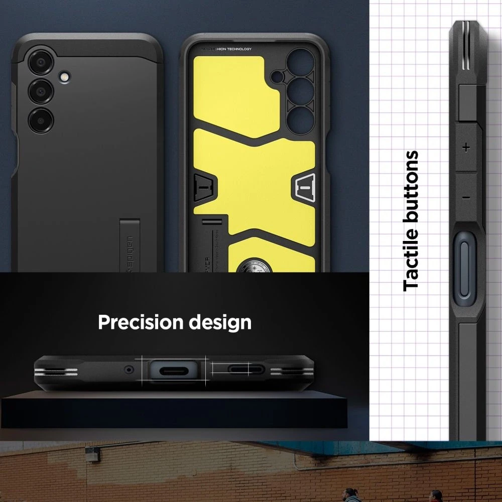 Spigen „Tough Armor“ – „Samsung Galaxy A16 4G/5G“ dėklas, juodas