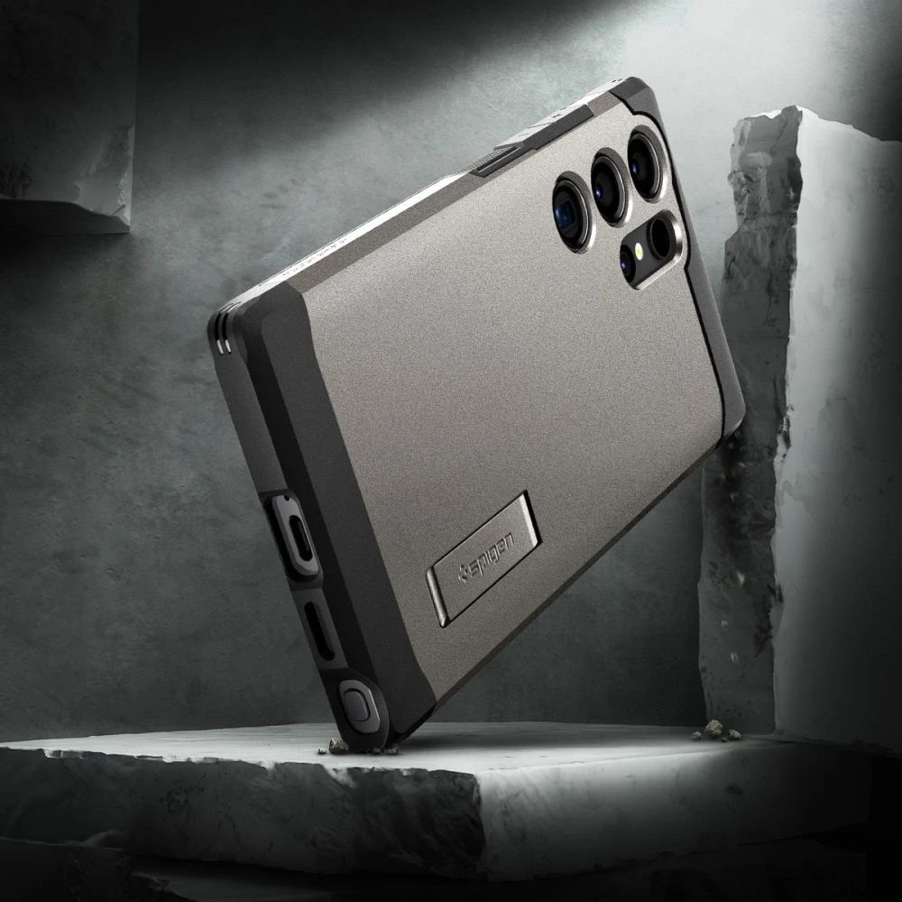 Spigen Tough Armor – dėklas skirtas Samsung Galaxy S24 Ultra Gunmetal