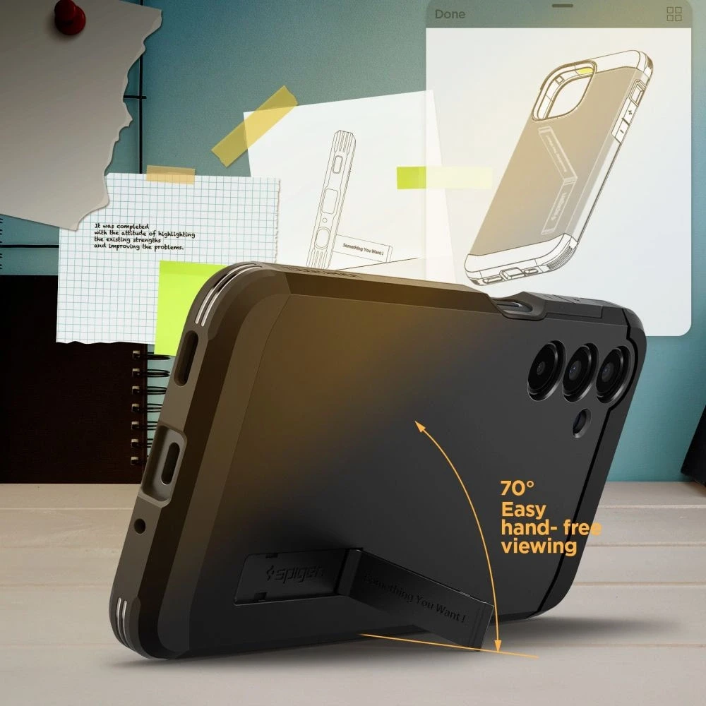 Spigen „Tough Armor“ – „Samsung Galaxy A16 4G/5G“ dėklas, juodas