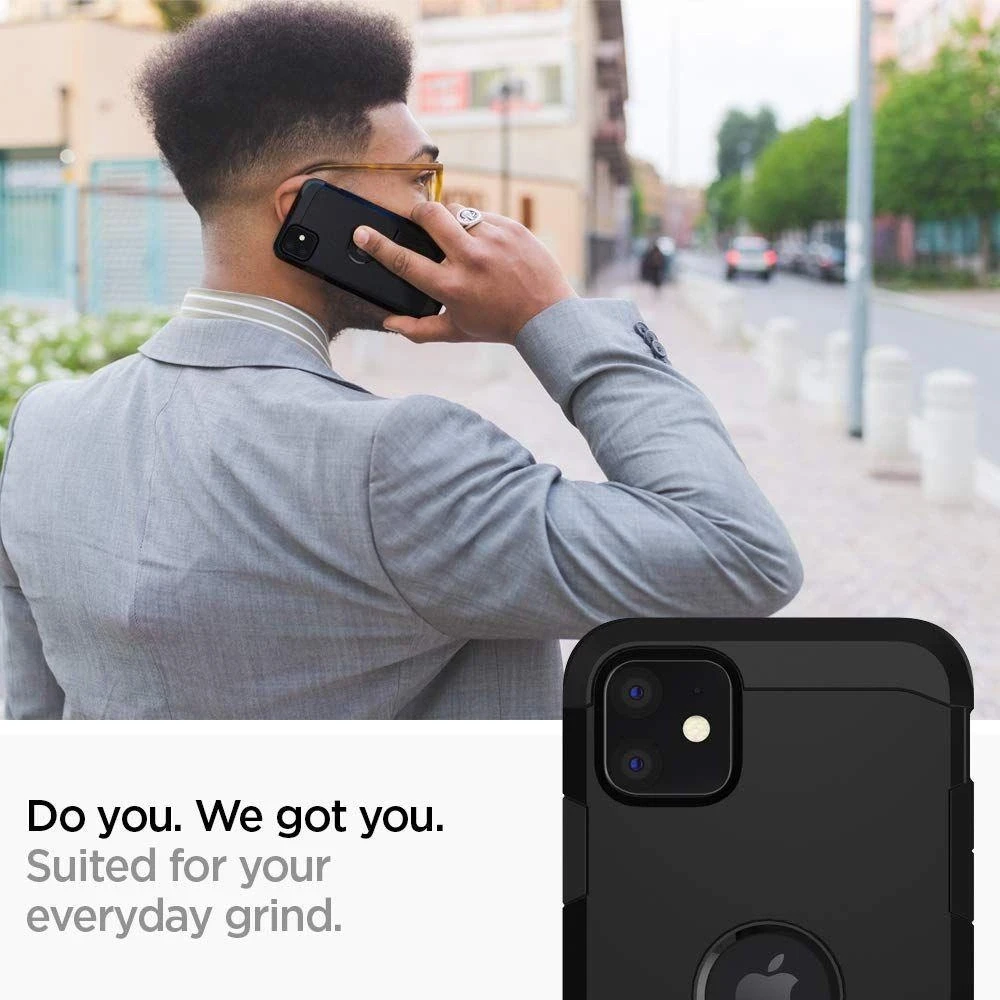 Spigen dėklas Tough Armour, skirtas iPhone 11 juodas