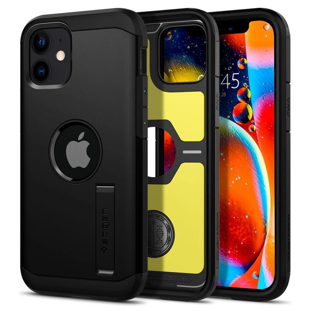 Dėklas Spigen ACS01753, skirtas iPhone 12 Mini, juodas