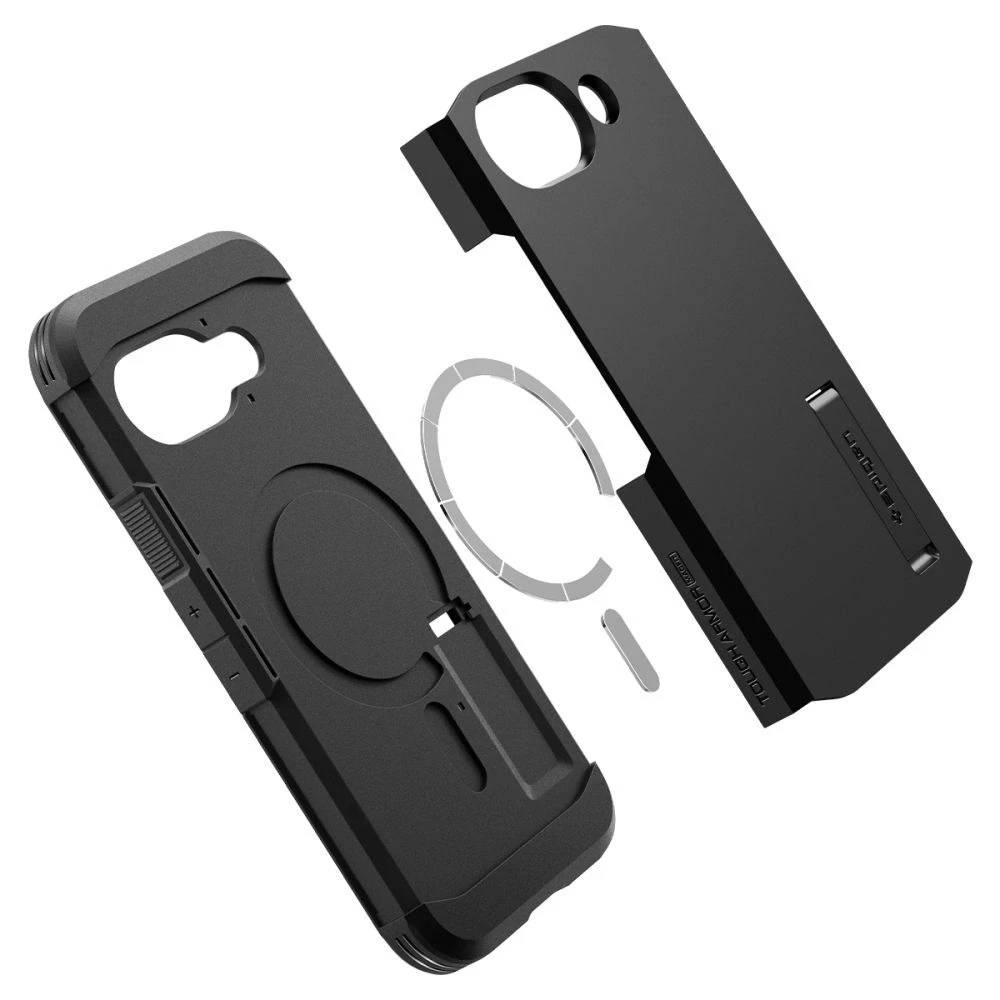 Spigen Tough Armor Mag MagSafe dėklas, skirtas Google Pixel 9A - juodas