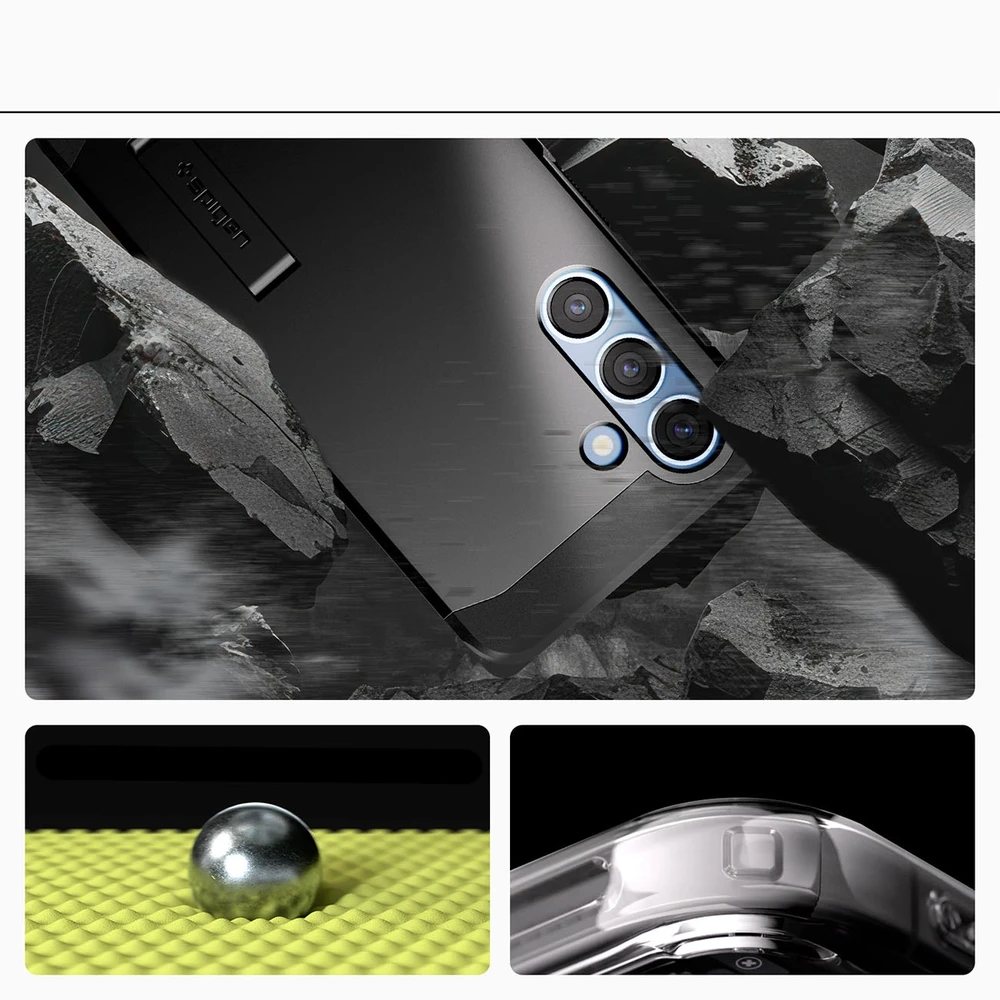 Dėklas Spigen Tough Armor MagSafe Samsung Galaxy S25 juodos spalvos