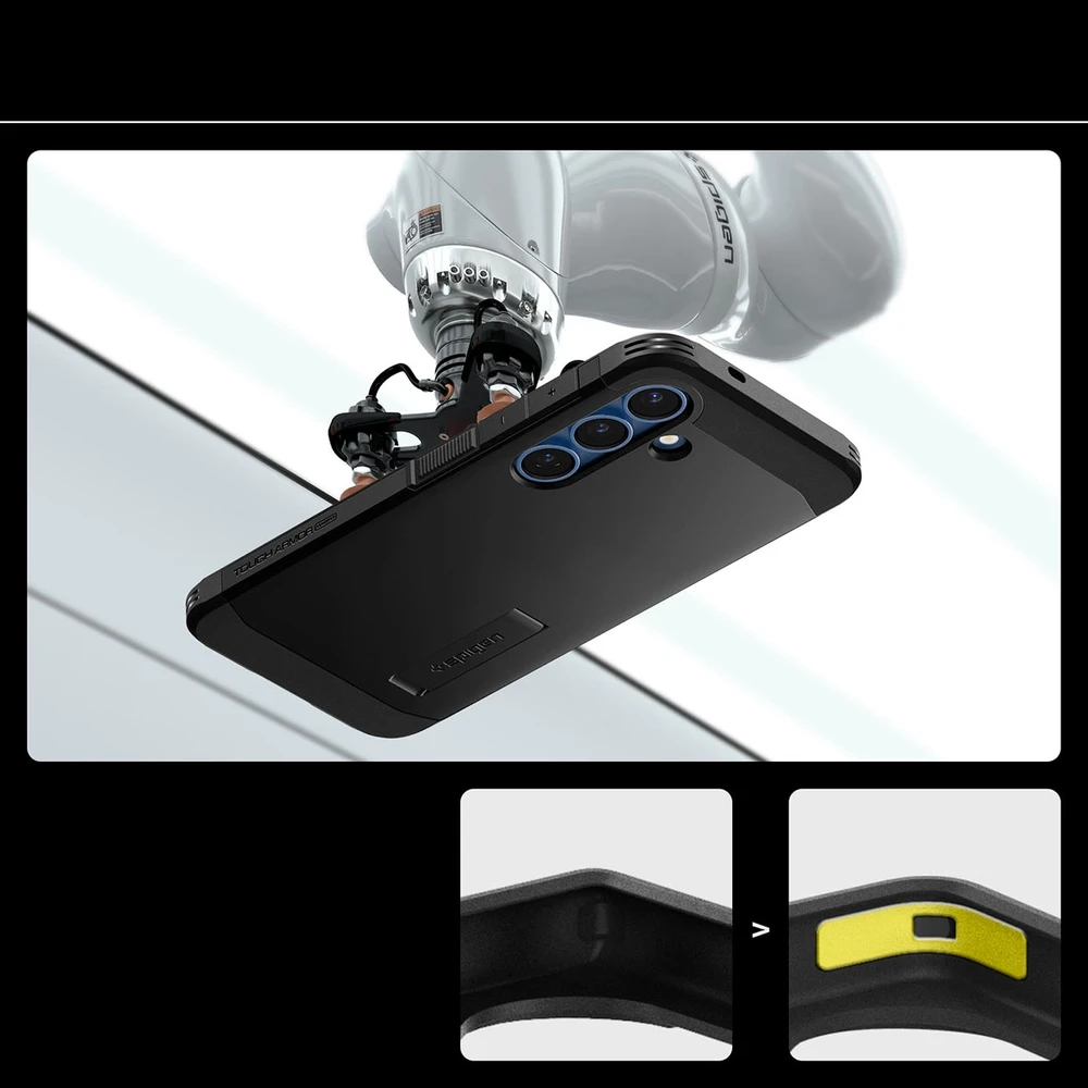 Dėklas Spigen Tough Armor MagSafe Samsung Galaxy S25 juodos spalvos