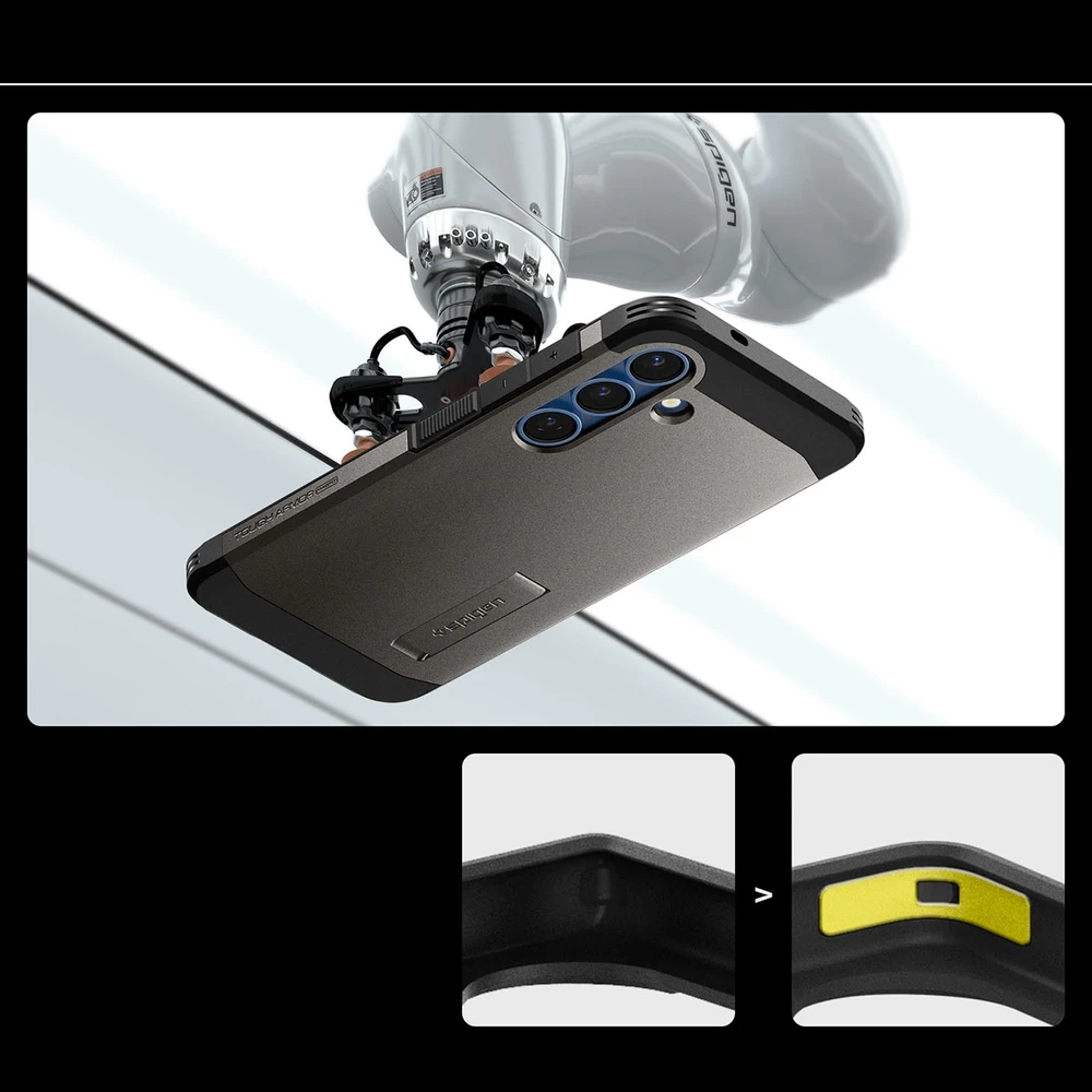 Spigen Tough Armor MagSafe – dėklas skirtas Samsung Galaxy S25 Gunmetal