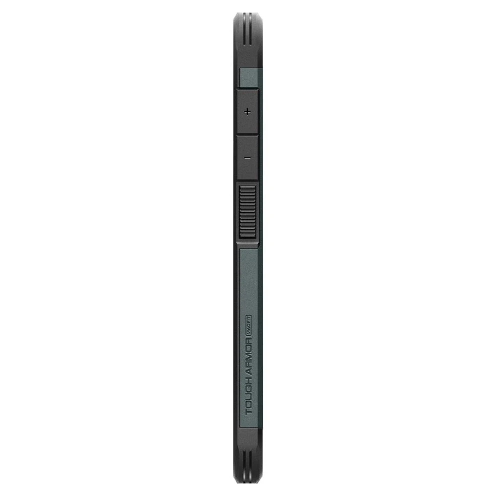 Spigen Tough Armor MagSafe dėklas skirtas Samsung Galaxy S25 – žalios spalvos