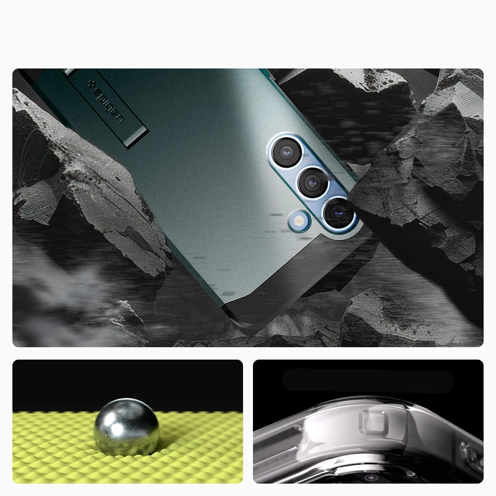 Spigen Tough Armor MagSafe dėklas skirtas Samsung Galaxy S25 – žalios spalvos