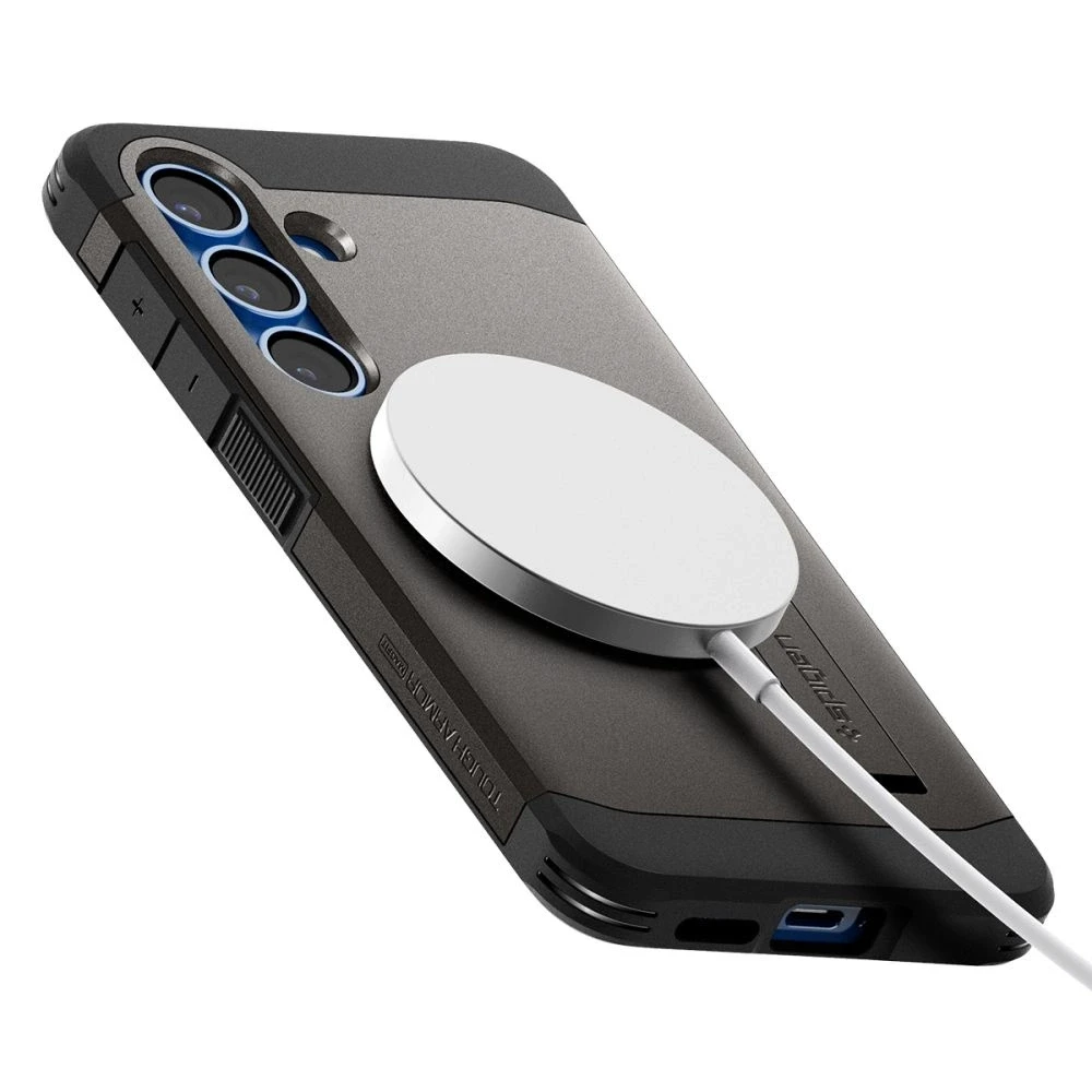 Spigen Tough Armor MagSafe – dėklas skirtas Samsung Galaxy S25 Gunmetal