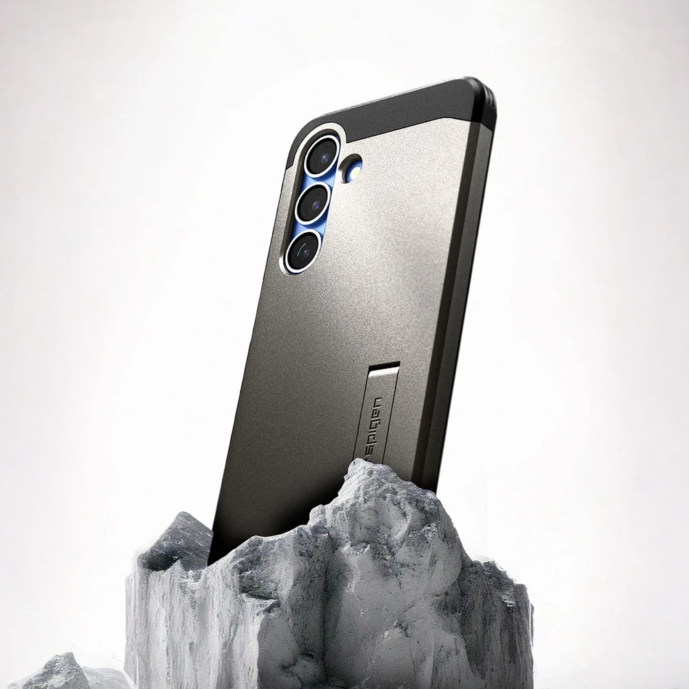 Spigen Tough Armor MagSafe – dėklas skirtas Samsung Galaxy S25 Gunmetal