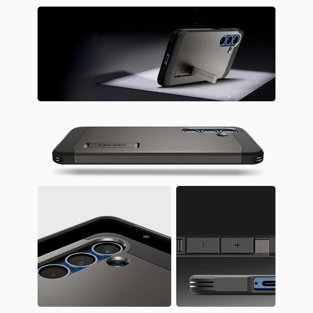 Spigen Tough Armor MagSafe – dėklas skirtas Samsung Galaxy S25 Gunmetal