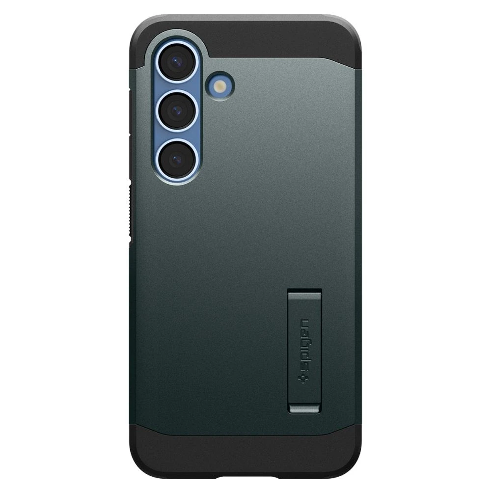 Spigen Tough Armor MagSafe dėklas skirtas Samsung Galaxy S25 – žalios spalvos