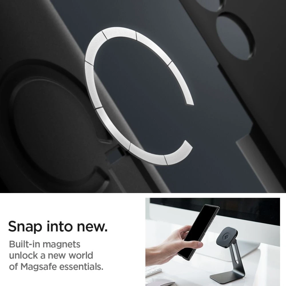 Dėklas Spigen Tough Armor MagSafe, juodos spalvos – Samsung Galaxy S24 Ultra