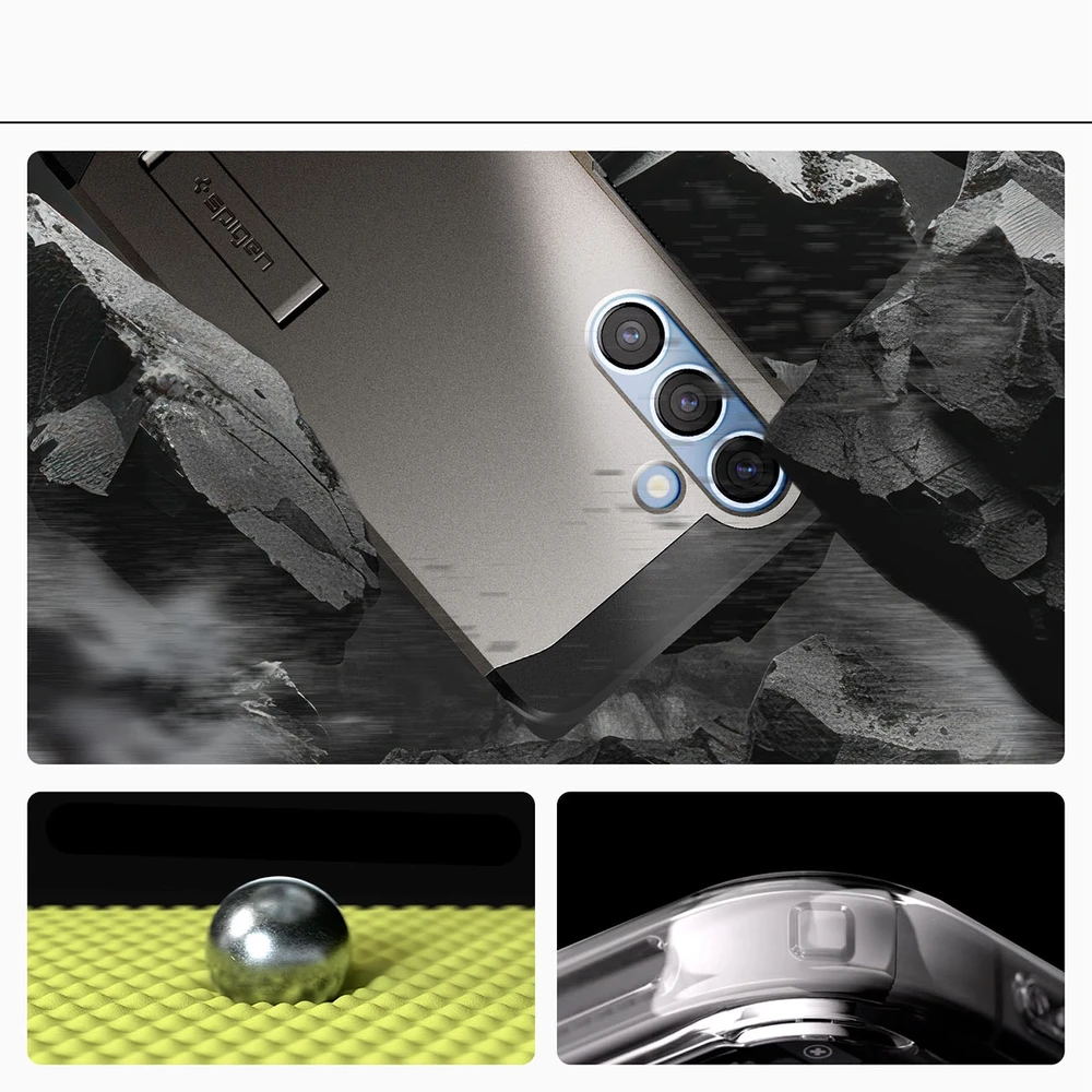 Spigen Tough Armor MagSafe – dėklas skirtas Samsung Galaxy S25 Gunmetal