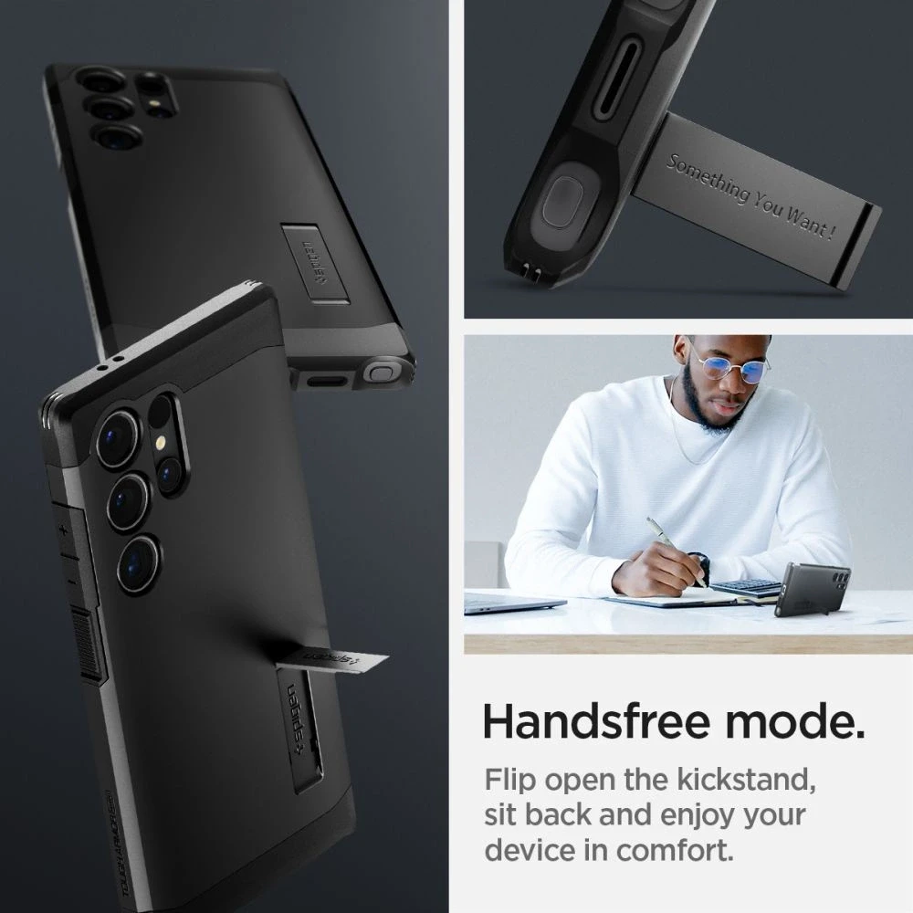 Dėklas Spigen Tough Armor MagSafe, juodos spalvos – Samsung Galaxy S24 Ultra