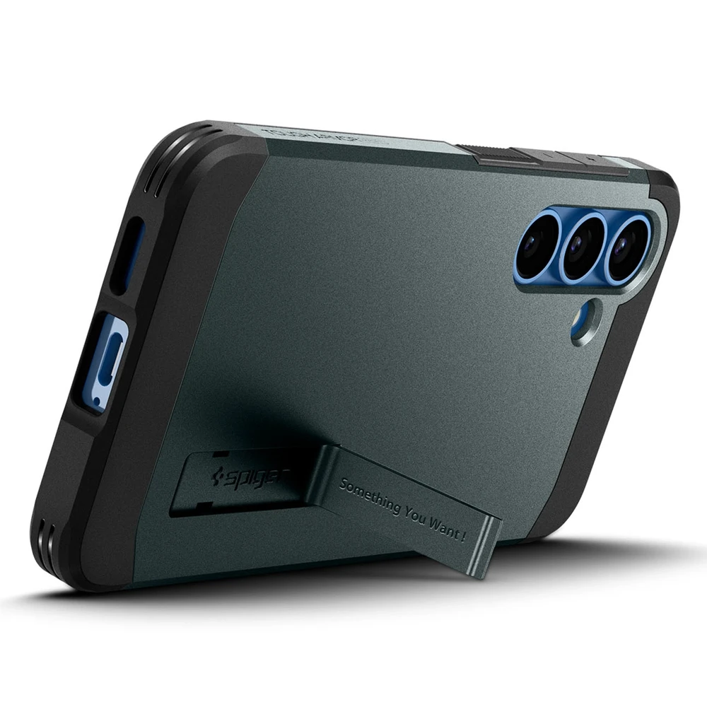 Spigen Tough Armor MagSafe dėklas skirtas Samsung Galaxy S25 – žalios spalvos