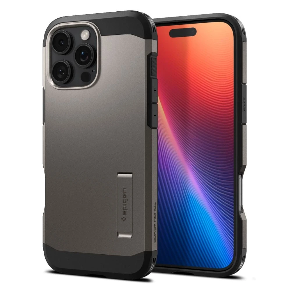 Dėklas „Spigen Tough Armor MagSafe“, metalinis – „Apple iPhone 16 Pro“