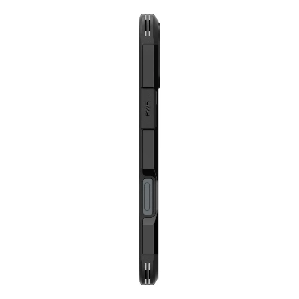 Spigen Tough Armor MagSafe su stoveliu Apple iPhone 16 – dėklas telefonui juodos spalvos