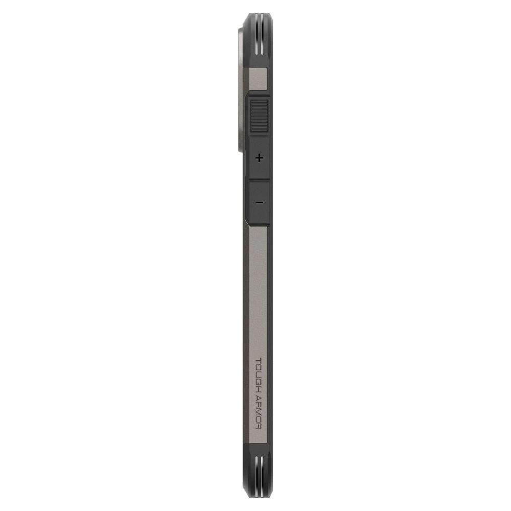 Spigen Tough Armor MagSafe su stoveliu Apple iPhone 16 Pro Max – dėklas telefonui juodos spalvos