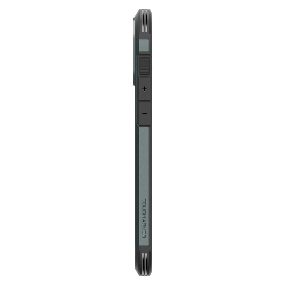 Spigen Tough Armor MagSafe su stoveliu Apple iPhone 16 Pro – dėklas telefonui žalios spalvos
