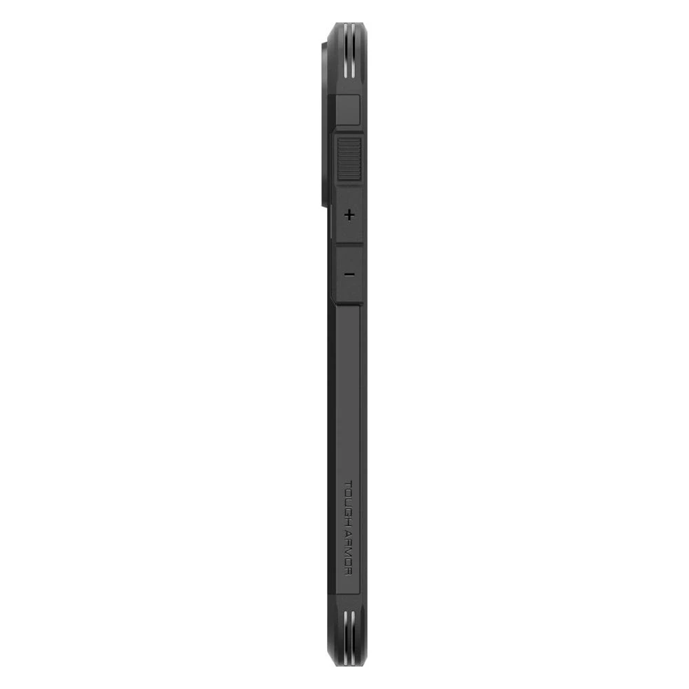 Spigen Tough Armor MagSafe su stoveliu Apple iPhone 16 Pro – dėklas telefonui juodos spalvos
