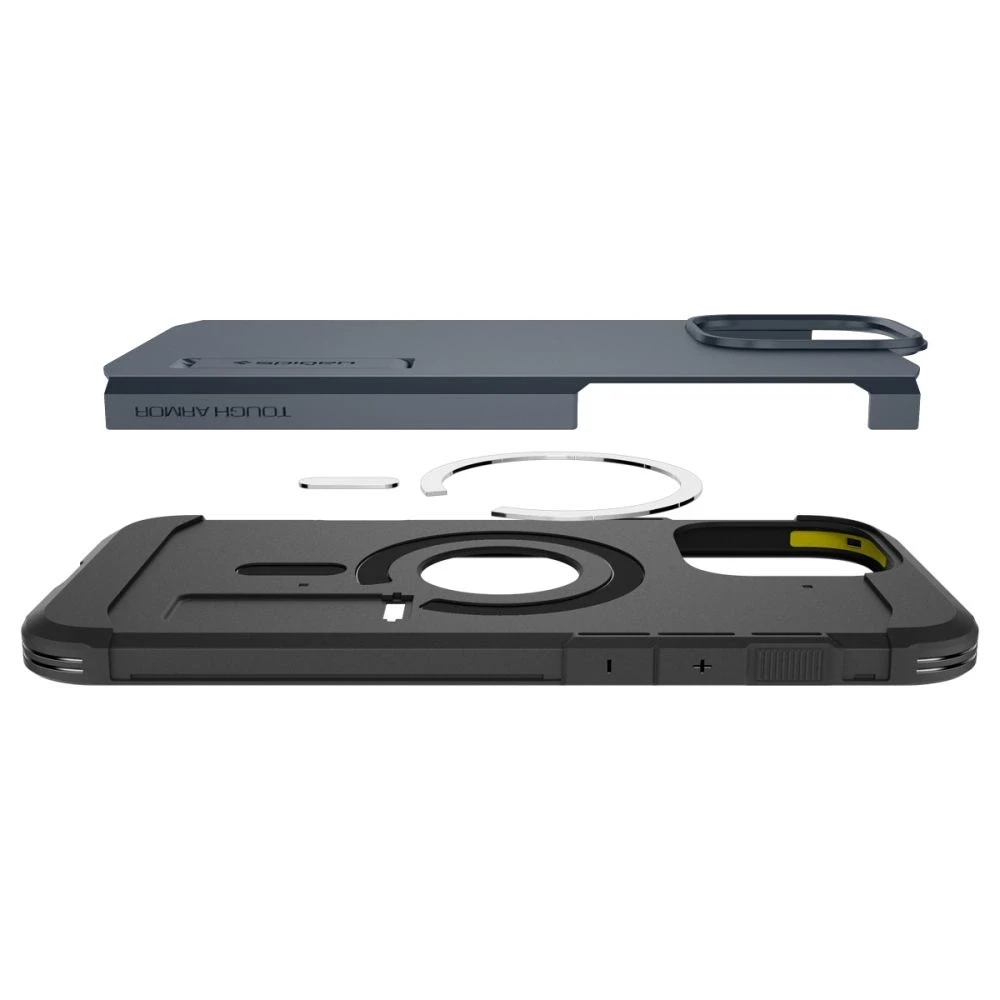 Dėklas „Spigen Tough Armor MagSafe“, metalinis skalūno spalvos – „Apple iPhone 16 Pro“